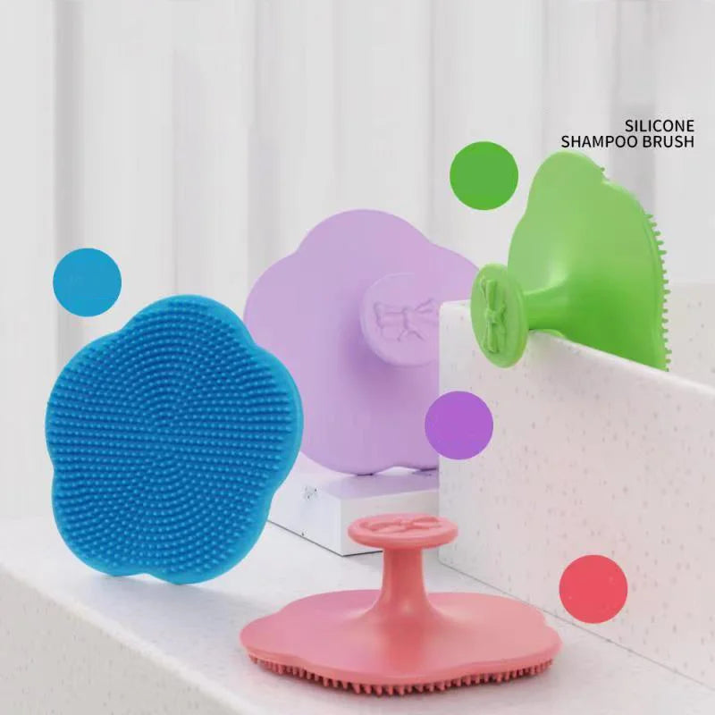 Brosse de bain en Silicone pour bébé, pour le nettoyage des croutes de lait