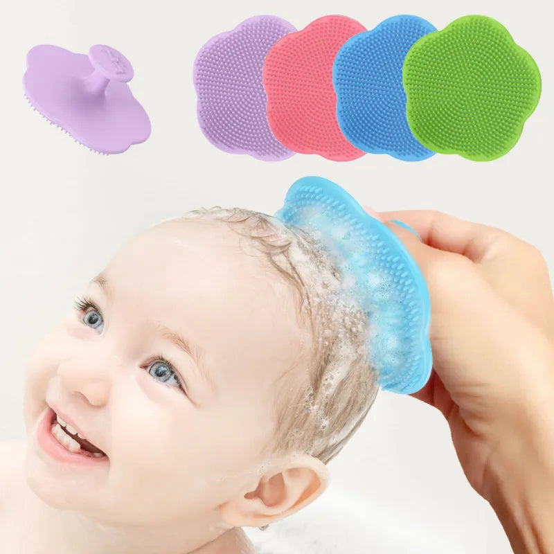 Brosse de bain en Silicone pour bébé, pour le nettoyage des croutes de lait