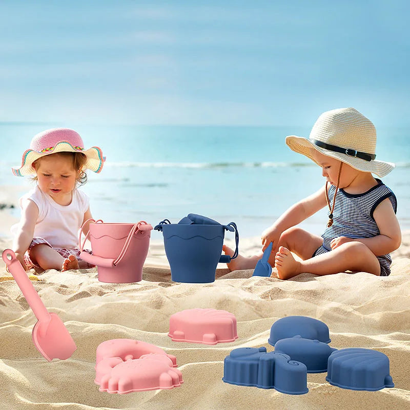 -0101- 8 pièces/ensemble jouets de plage écologiques, sans BPA, Silicone de qualité