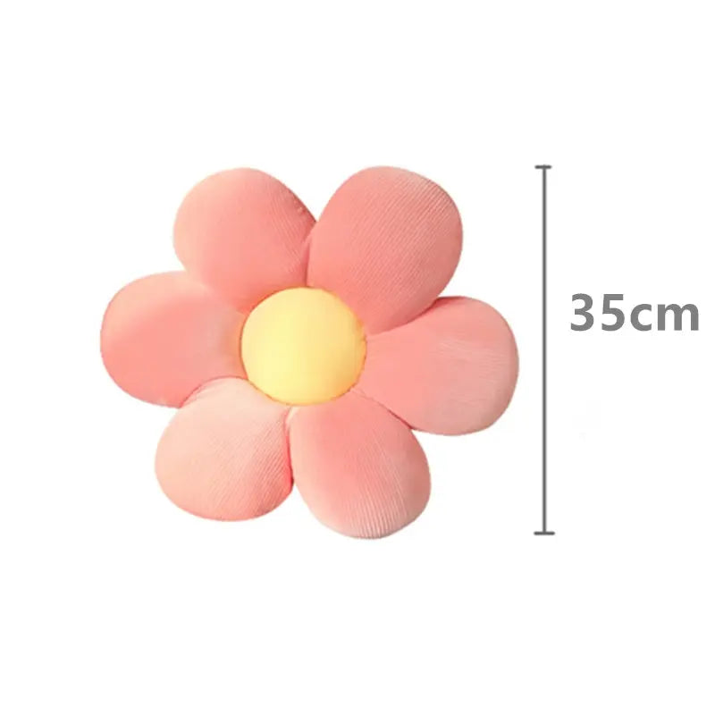-0027- Coussin en peluche à fleurs colorées de 35CM